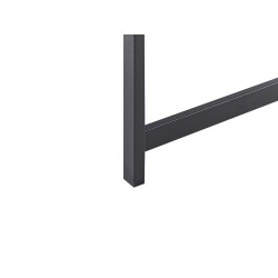 Stół ogrodowy AVETRANA 50 cm 150 cm Czarny