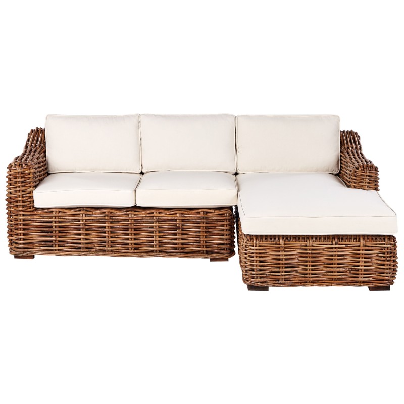 Sofa ogrodowa rattanowa naturalna BRIATICO