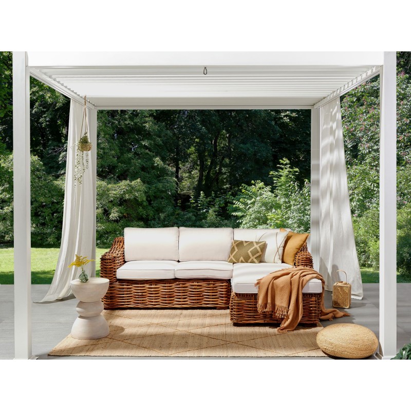 Sofa ogrodowa rattanowa naturalna BRIATICO