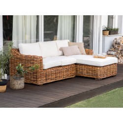 Sofa ogrodowa rattanowa naturalna BRIATICO