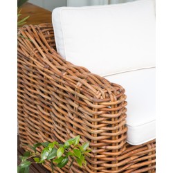 Sofa ogrodowa rattanowa naturalna BRIATICO
