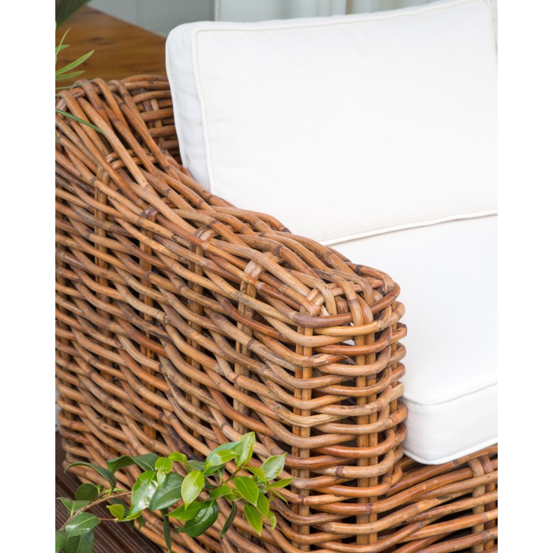 Sofa ogrodowa rattanowa naturalna BRIATICO