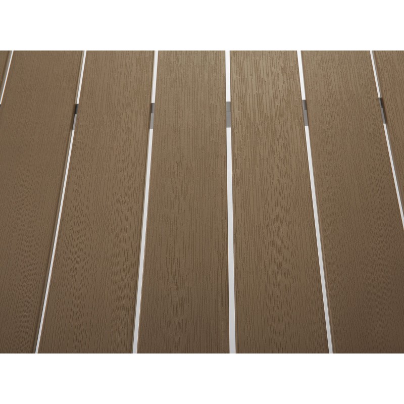 Stół ogrodowy VERNIO 180 cm 90 cm Metal Brązowy