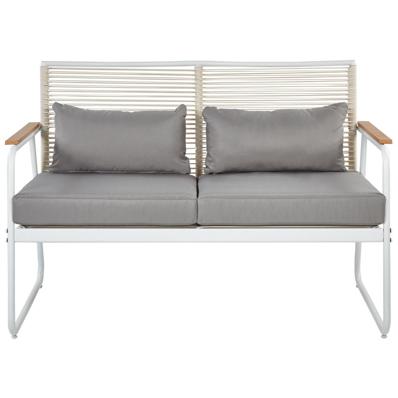 Zestaw ogrodowy ze stolikiem dla 4 osób POMONTE Metal Biały