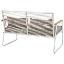 Zestaw ogrodowy ze stolikiem dla 4 osób POMONTE Metal Biały