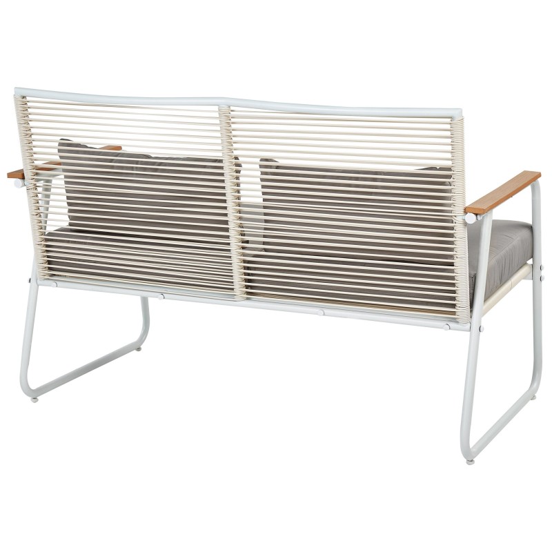 Zestaw ogrodowy ze stolikiem dla 4 osób POMONTE Metal Biały