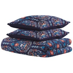 Komplet pościeli MADRONA Bawełna satynowa 135 x 200 cm Ciemnoniebieski