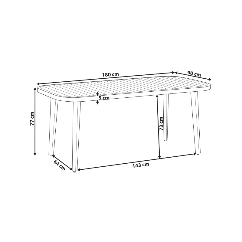 Stół ogrodowy PARAGGI 90 cm 180 cm Certyfikowane drewno akacjowe Brązowy