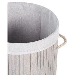 Kosz bambusowy z pokrywą szary SANNAR