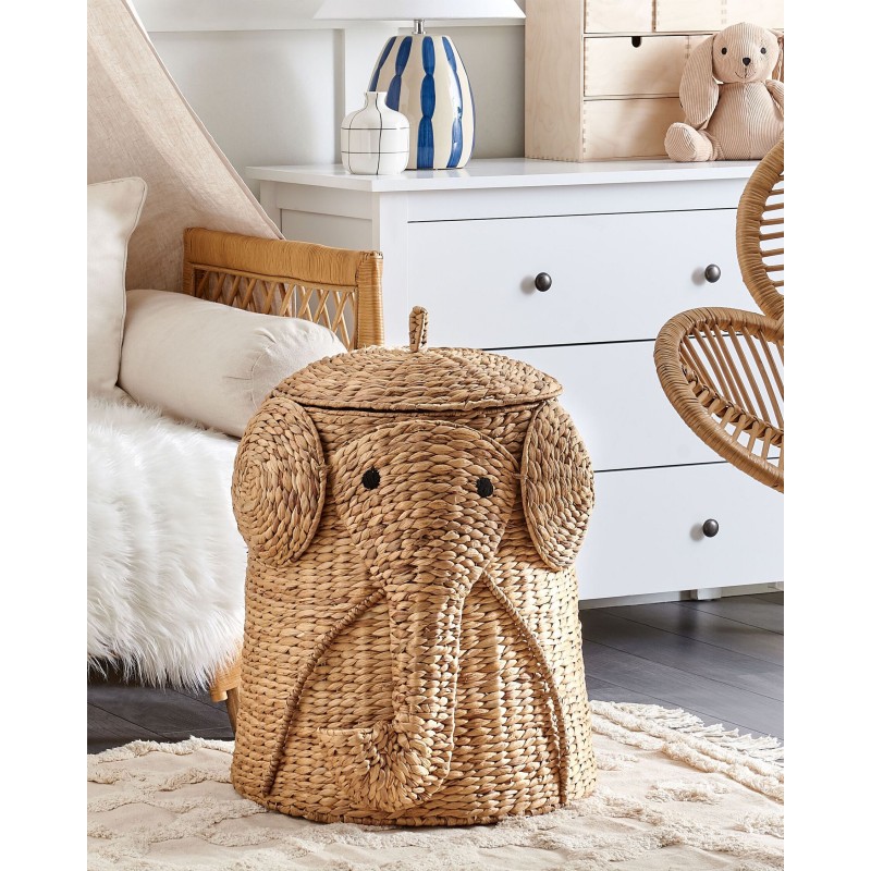 Kosz na zabawki Słoń DOGON Plecionka Naturalny