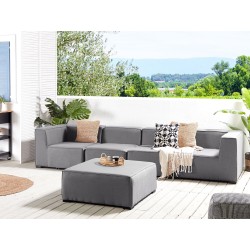 Sofa ogrodowa z otomaną dla 4 osób AREZZO Modułowy Szary