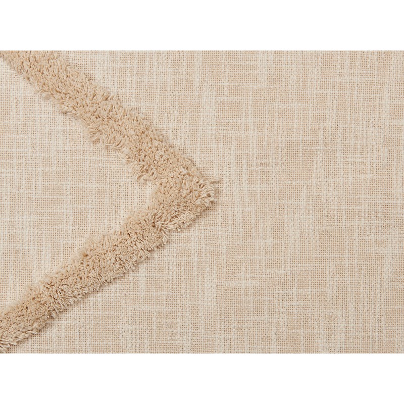 Koc JAUNPUR Bawełna 130 x 180 cm Beżowy