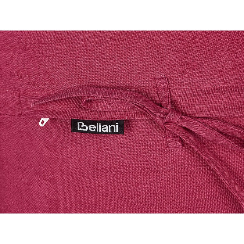 Zestaw 2 poduszek dekoracyjnych SASSAFRAS Len 30 x 45 cm Burgundowy Jednolity