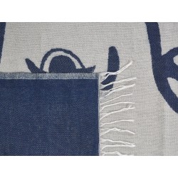 Koc HALEDE 130 x 170 cm Niebieski