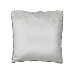 Zestaw 2 poduszek dekoracyjnych MACODES Sztuczne futro 45 x 45 cm Szary Jednolity