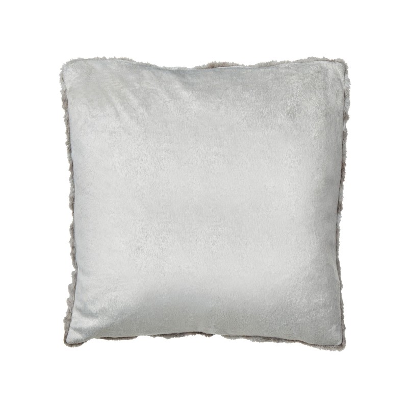 Zestaw 2 poduszek dekoracyjnych MACODES Sztuczne futro 45 x 45 cm Szary Jednolity