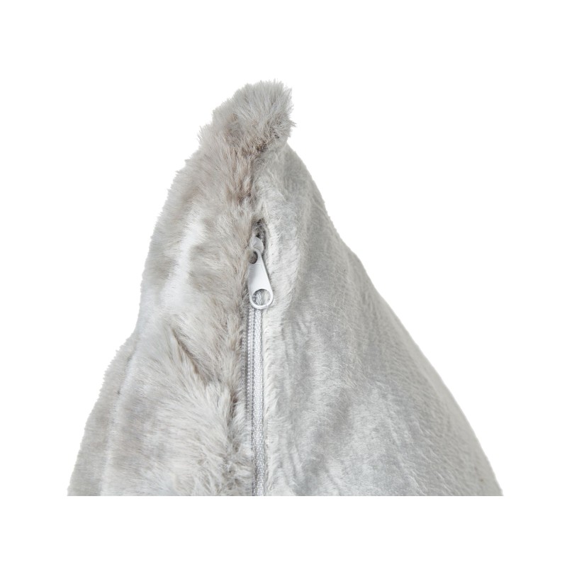 Zestaw 2 poduszek dekoracyjnych MACODES Sztuczne futro 45 x 45 cm Szary Jednolity