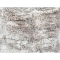 Zestaw 2 poduszek dekoracyjnych MACODES Sztuczne futro 45 x 45 cm Szary Jednolity