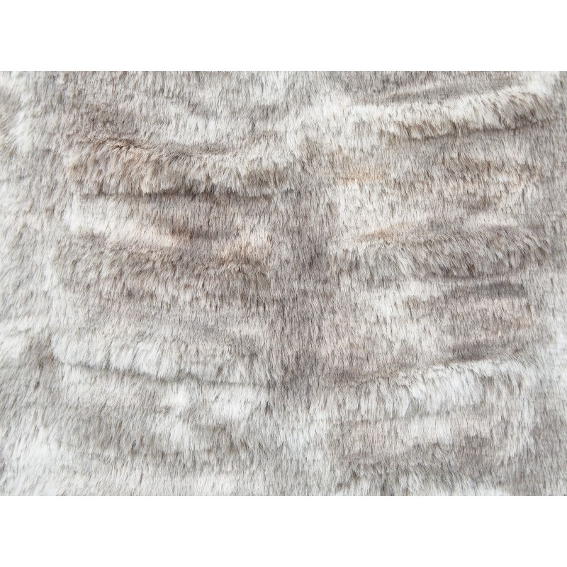 Zestaw 2 poduszek dekoracyjnych MACODES Sztuczne futro 45 x 45 cm Szary Jednolity