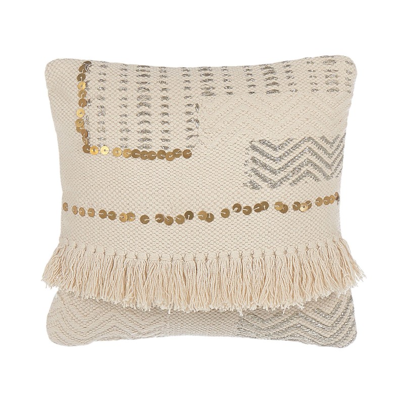 Zestaw 2 poduszek dekoracyjnych VAYALI Bawełna 45 x 45 cm Beżowy W paski