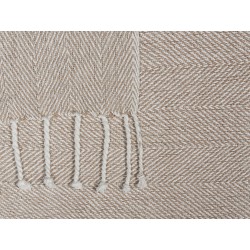 Koc TILMI Bawełna 130 x 160 cm Jasnobeżowy