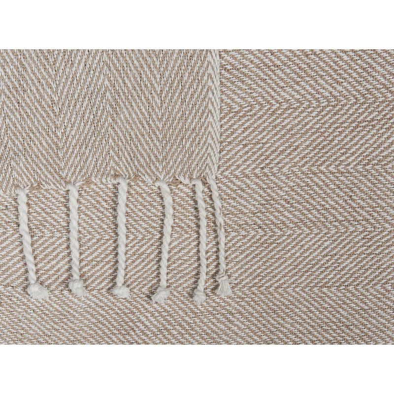 Koc TILMI Bawełna 130 x 160 cm Jasnobeżowy