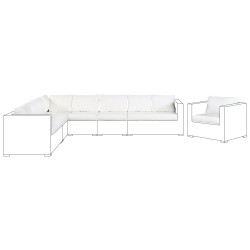 Komplet poszewek na poduchy ogrodowe XXL Złamana biel