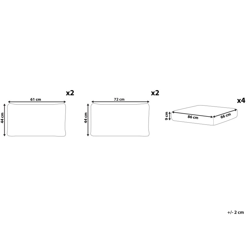 Komplet poszewek na poduchy ogrodowe NOTO Złamana biel