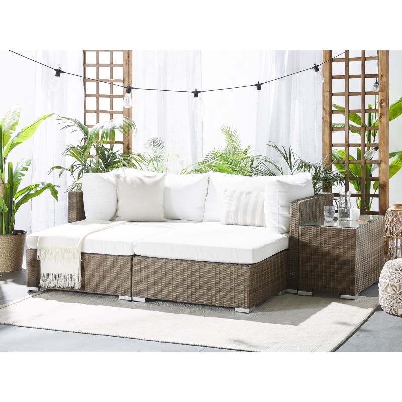 Komplet poszewek na poduchy ogrodowe NOTO Złamana biel