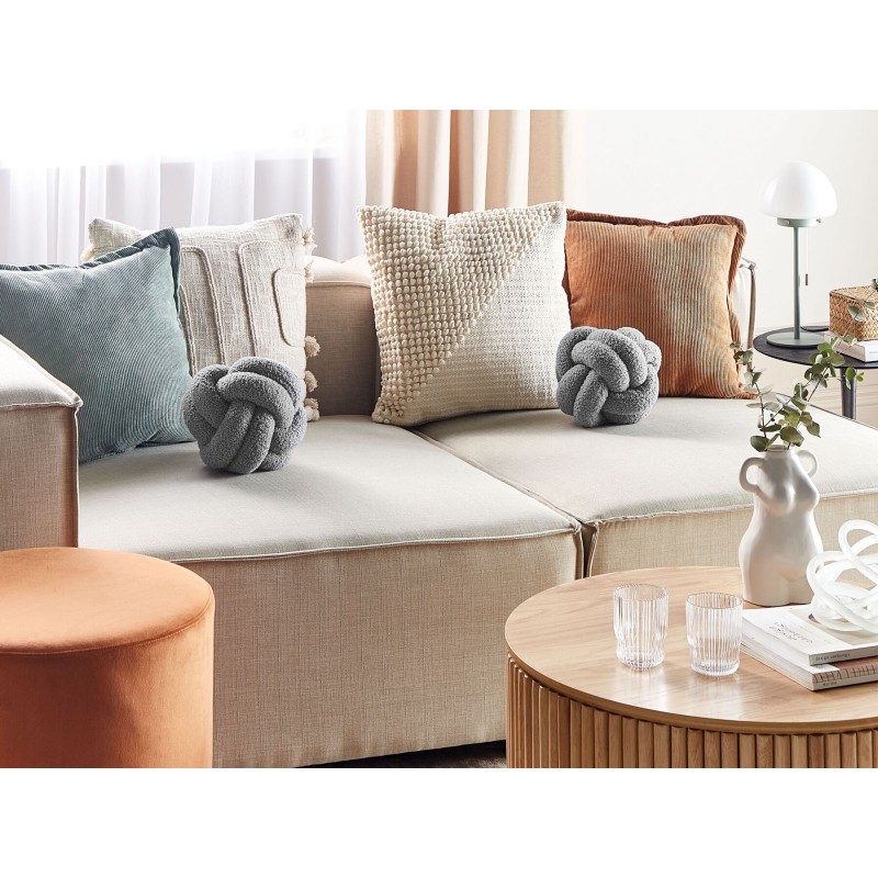 Zestaw 2 poduszek dekoracyjnych MALNI Boucle 19 x 19 cm Szary Jednolity