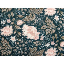 Zestaw 2 poduszek dekoracyjnych PARROTIA Welur 45 x 45 cm Lazurowy Wzór kwiatowy