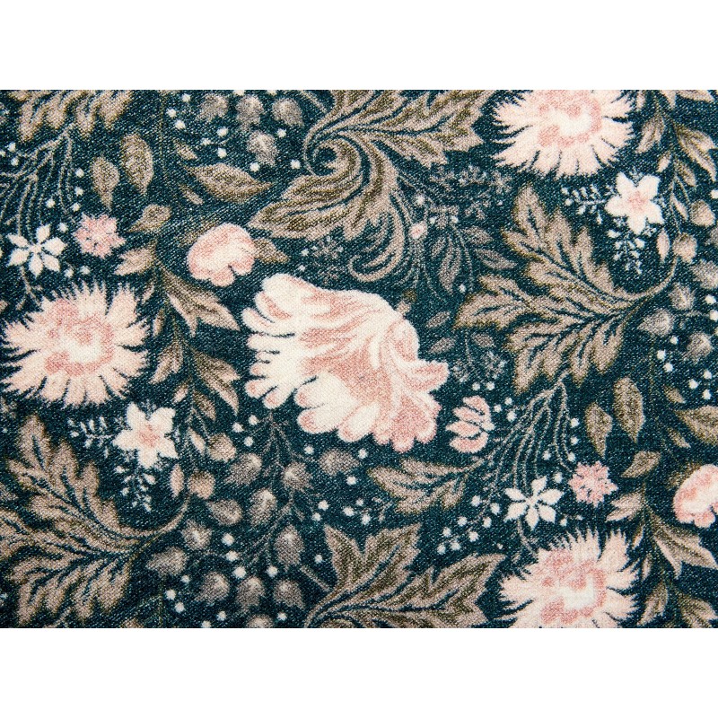 Zestaw 2 poduszek dekoracyjnych PARROTIA Welur 45 x 45 cm Lazurowy Wzór kwiatowy