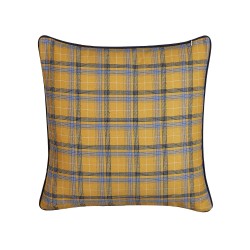 Poduszka dekoracyjna DICENTRA 45 x 45 cm Żółty W kratkę