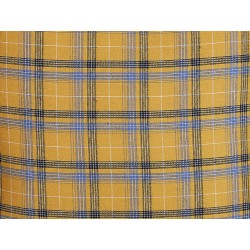 Poduszka dekoracyjna DICENTRA 45 x 45 cm Żółty W kratkę