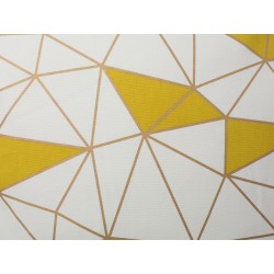Zestaw 2 poduszek dekoracyjnych CLARKIA Bawełna 45 x 45 cm Żółty Wzór geometryczny