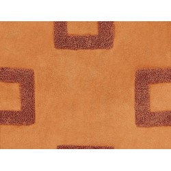 Zestaw 2 poduszek dekoracyjnych SERGIPE Welur 45 x 45 cm Pomarańczowy Wzór geometryczny