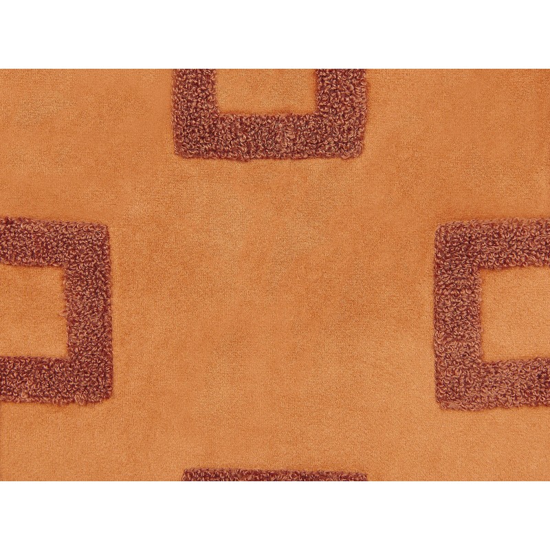Zestaw 2 poduszek dekoracyjnych SERGIPE Welur 45 x 45 cm Pomarańczowy Wzór geometryczny