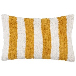 Zestaw 2 poduszek dekoracyjnych HELIANTHUS Bawełna 30 x 50 cm Biały W paski