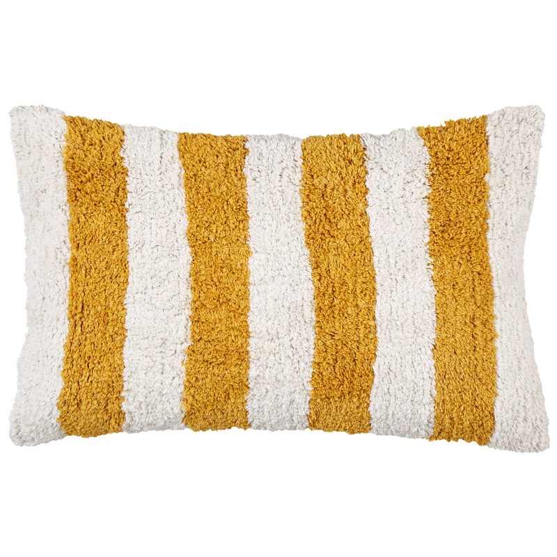 Zestaw 2 poduszek dekoracyjnych HELIANTHUS Bawełna 30 x 50 cm Biały W paski