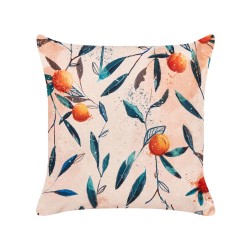 Zestaw 2 poduszek ogrodowych PIALPETTA 45 x 45 cm Pomarańczowy Wzór roślinny