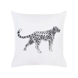 Zestaw 2 poduszek dekoracyjnych MARULA Bawełna 45 x 45 cm Biały Wzór zwierzęcy