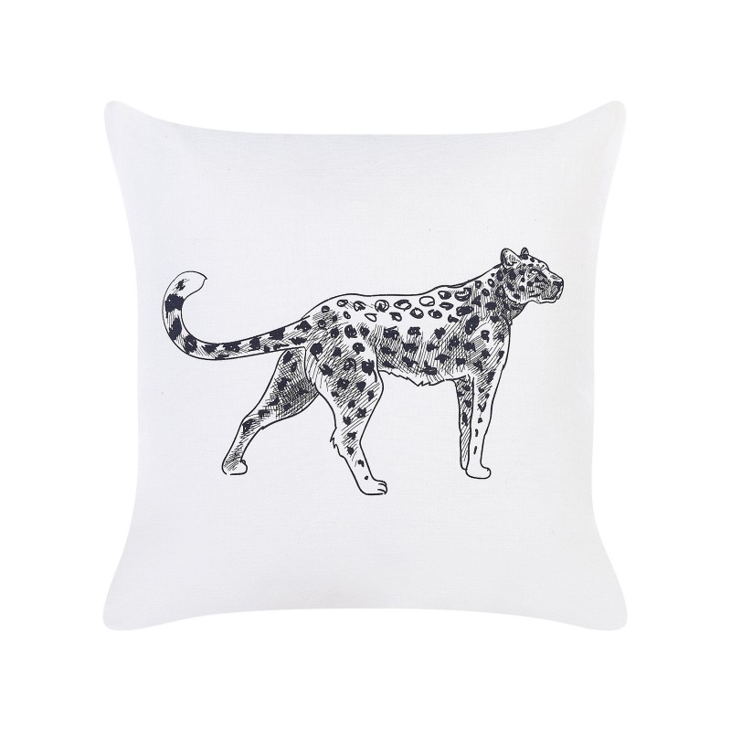 Zestaw 2 poduszek dekoracyjnych MARULA Bawełna 45 x 45 cm Biały Wzór zwierzęcy