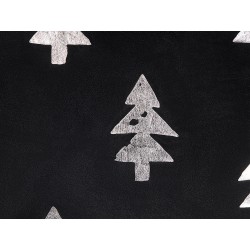 Zestaw 2 poduszek dekoracyjnych CUPID Welur 45 x 45 cm Czarny Wzór świąteczny