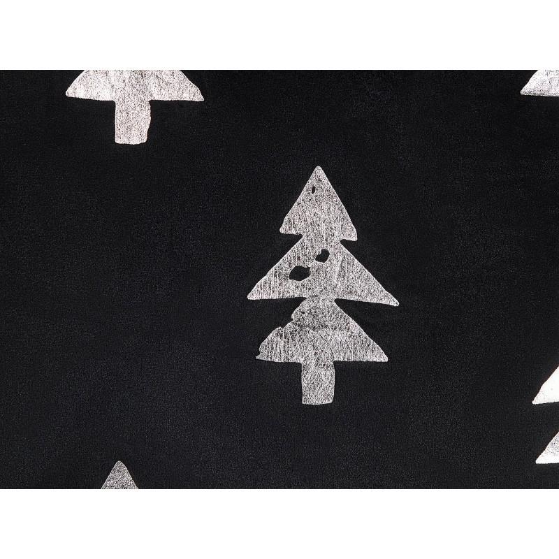 Zestaw 2 poduszek dekoracyjnych CUPID Welur 45 x 45 cm Czarny Wzór świąteczny