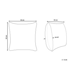 Poduszka dekoracyjna JOARA Bawełna 50 x 50 cm Jasnobeżowy Jednolity