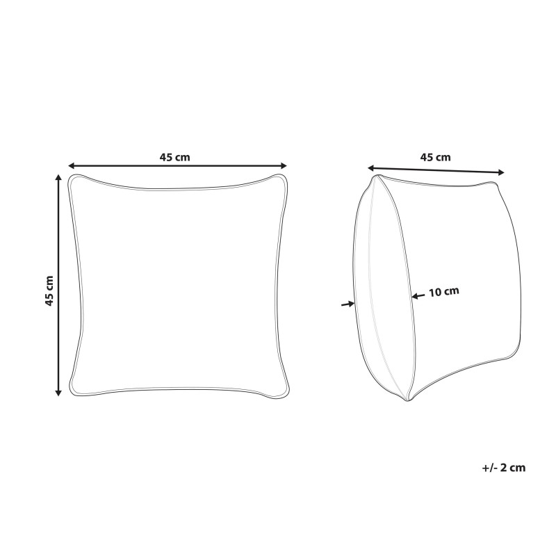 Poduszka dekoracyjna JOARA Bawełna 50 x 50 cm Jasnobeżowy Jednolity