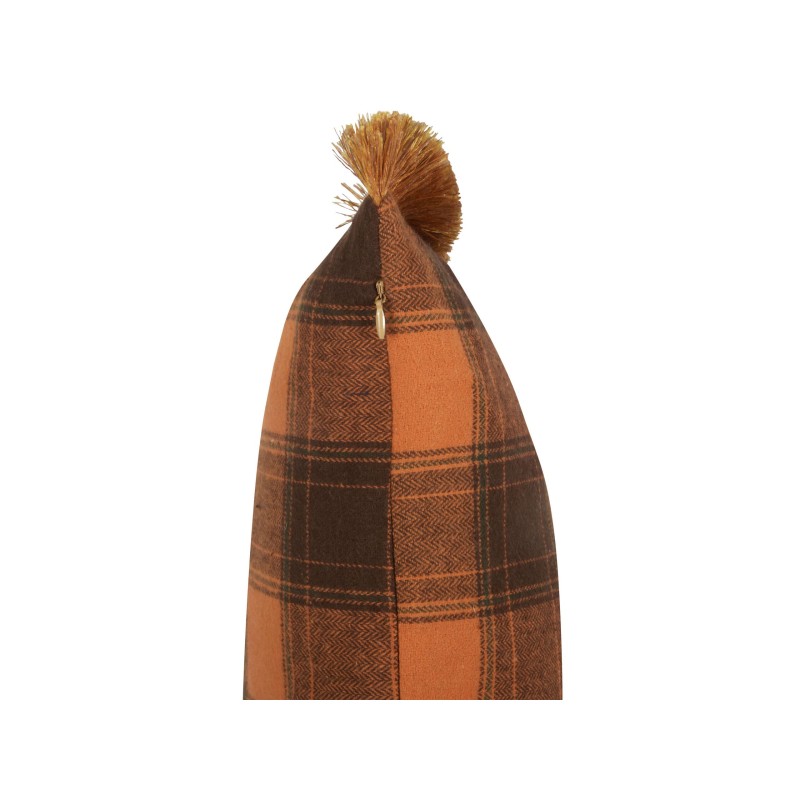 Poduszka dekoracyjna BARJA 40 x 70 cm Pomarańczowy W kratkę