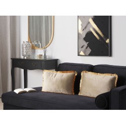 Zestaw 2 poduszek dekoracyjnych POTHOS Welur 30 x 50 cm Beżowy Jednolity