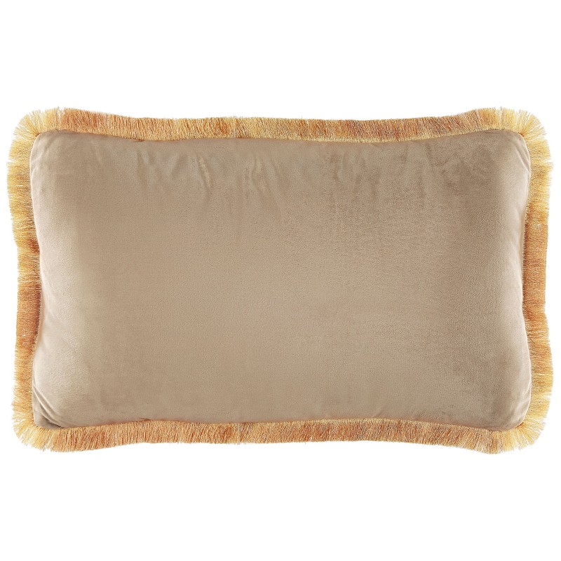 Zestaw 2 poduszek dekoracyjnych POTHOS Welur 30 x 50 cm Beżowy Jednolity