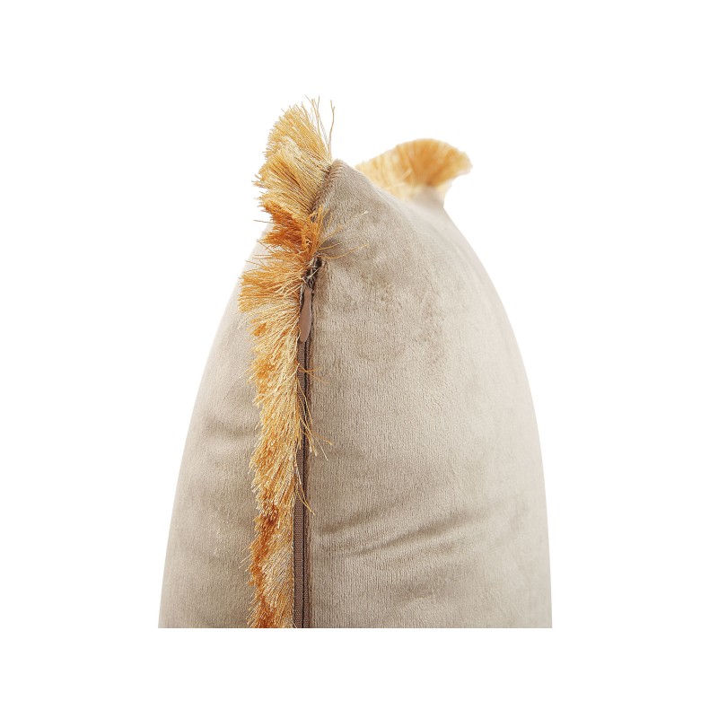 Zestaw 2 poduszek dekoracyjnych POTHOS Welur 30 x 50 cm Beżowy Jednolity